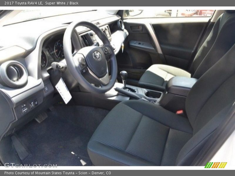 Super White / Black 2017 Toyota RAV4 LE