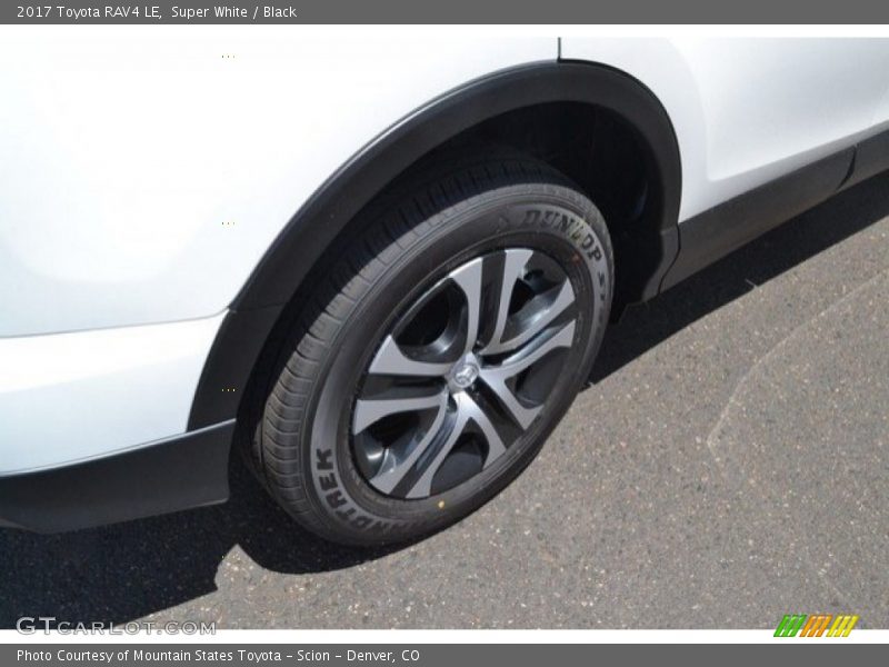 Super White / Black 2017 Toyota RAV4 LE