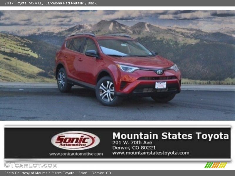 Barcelona Red Metallic / Black 2017 Toyota RAV4 LE