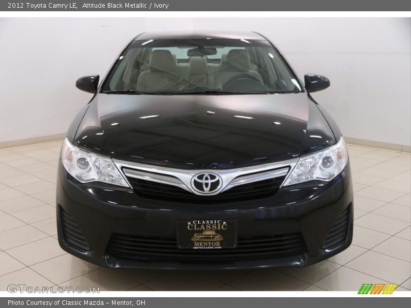 Attitude Black Metallic / Ivory 2012 Toyota Camry LE