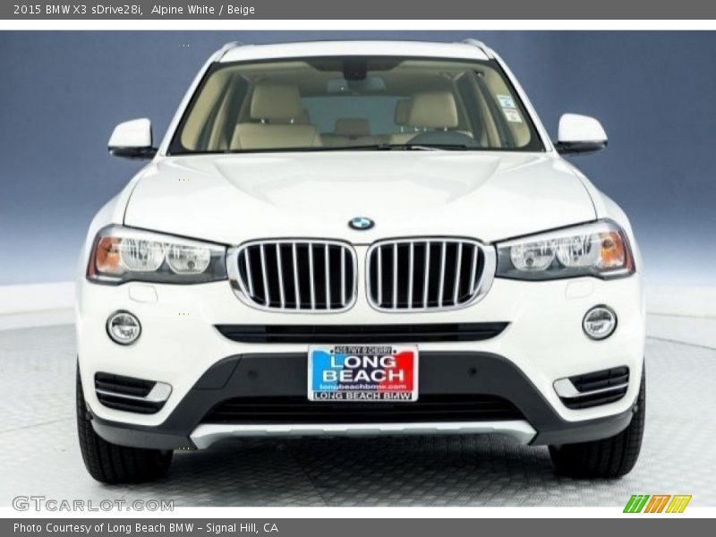 Alpine White / Beige 2015 BMW X3 sDrive28i