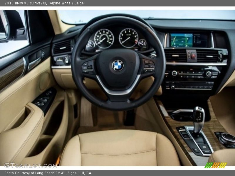 Alpine White / Beige 2015 BMW X3 sDrive28i