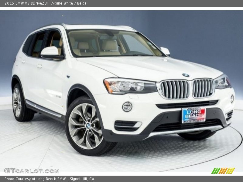 Alpine White / Beige 2015 BMW X3 sDrive28i