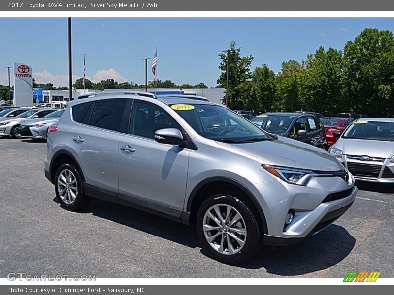 Silver Sky Metallic / Ash 2017 Toyota RAV4 Limited