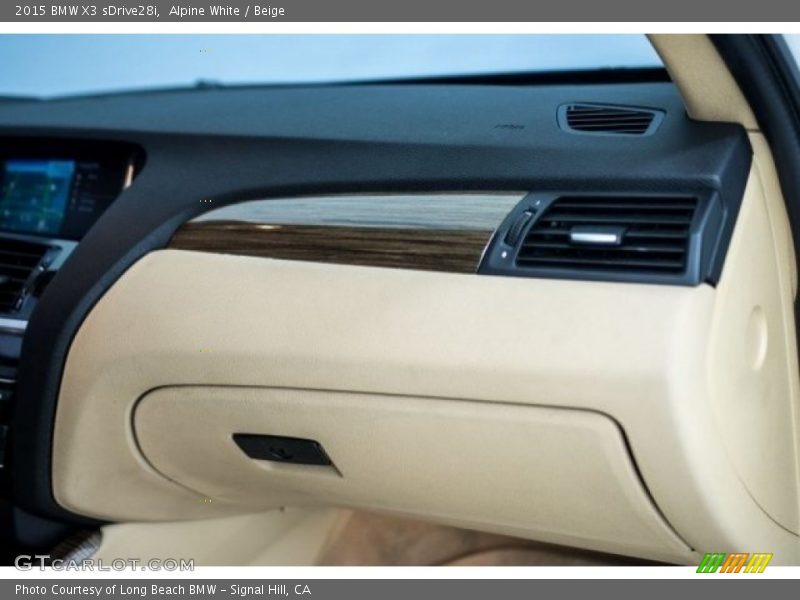 Alpine White / Beige 2015 BMW X3 sDrive28i