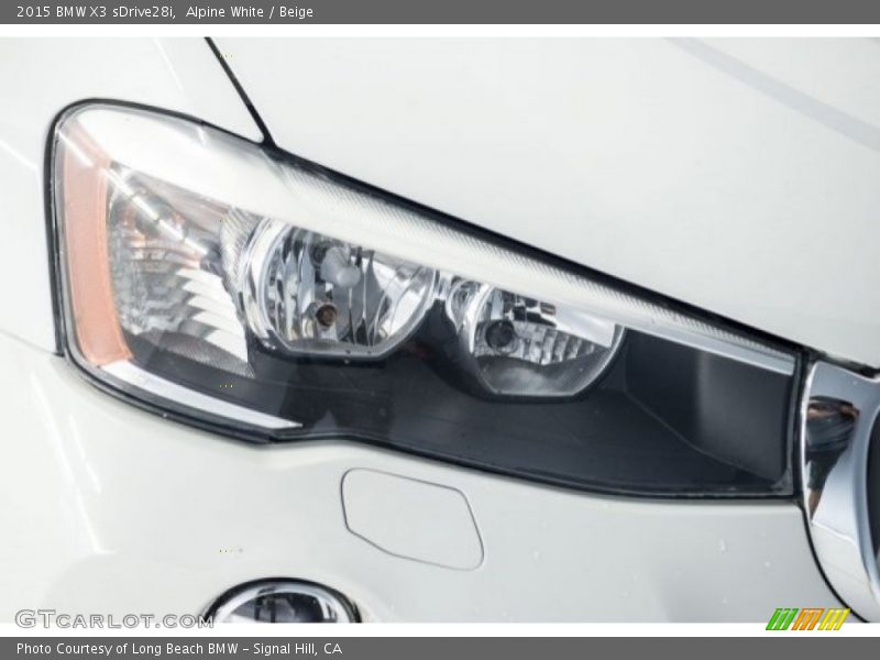 Alpine White / Beige 2015 BMW X3 sDrive28i