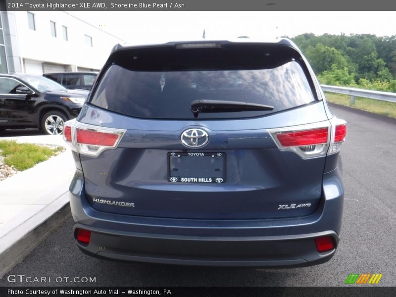 Shoreline Blue Pearl / Ash 2014 Toyota Highlander XLE AWD