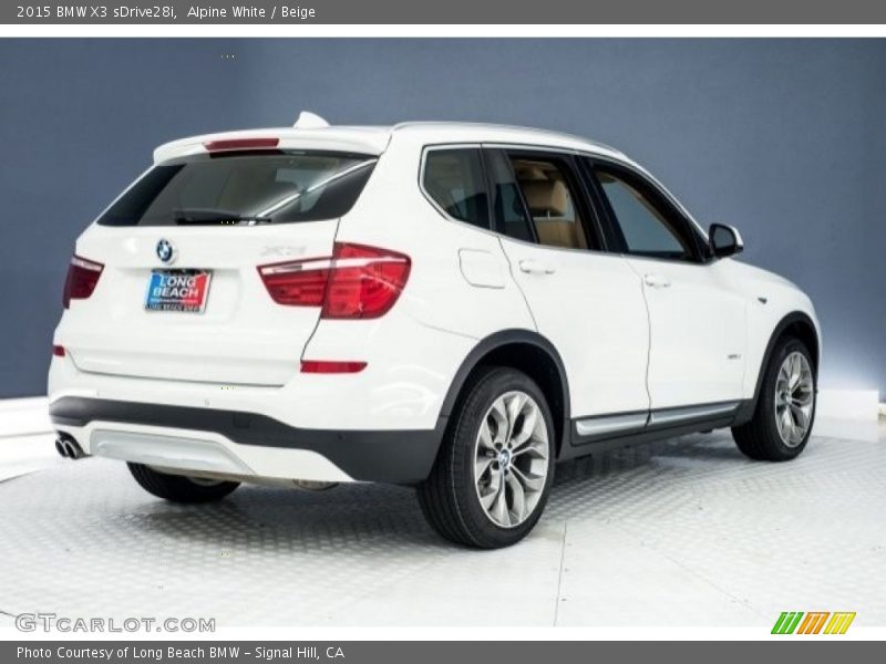 Alpine White / Beige 2015 BMW X3 sDrive28i
