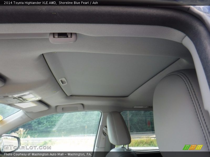 Shoreline Blue Pearl / Ash 2014 Toyota Highlander XLE AWD