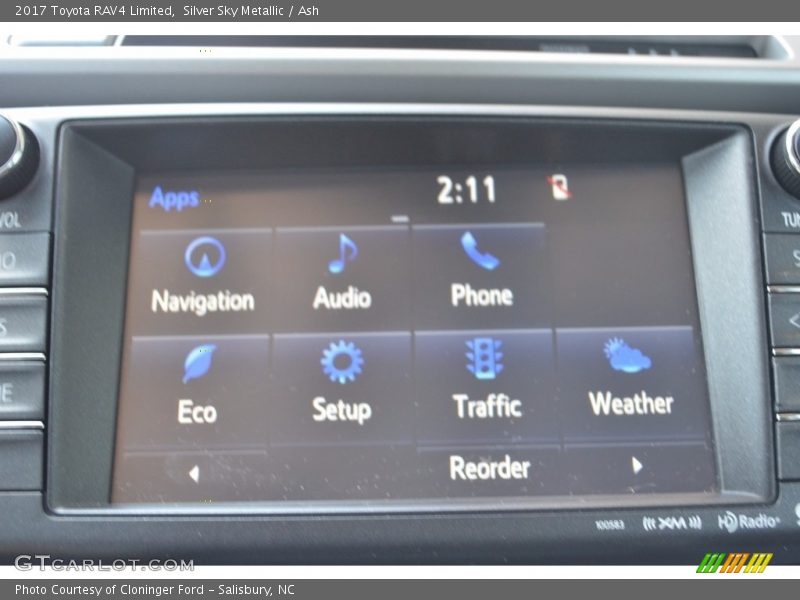 Silver Sky Metallic / Ash 2017 Toyota RAV4 Limited