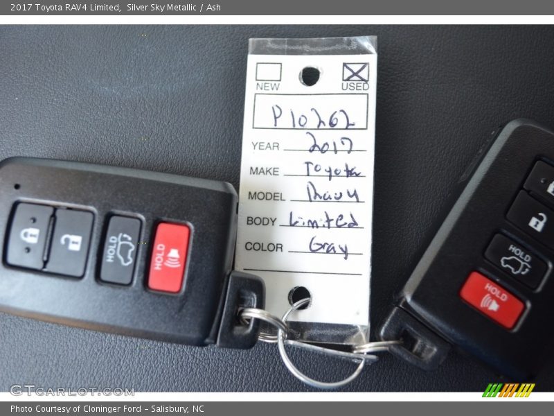 Silver Sky Metallic / Ash 2017 Toyota RAV4 Limited