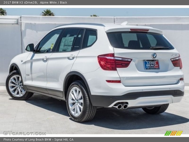 Alpine White / Black 2017 BMW X3 sDrive28i