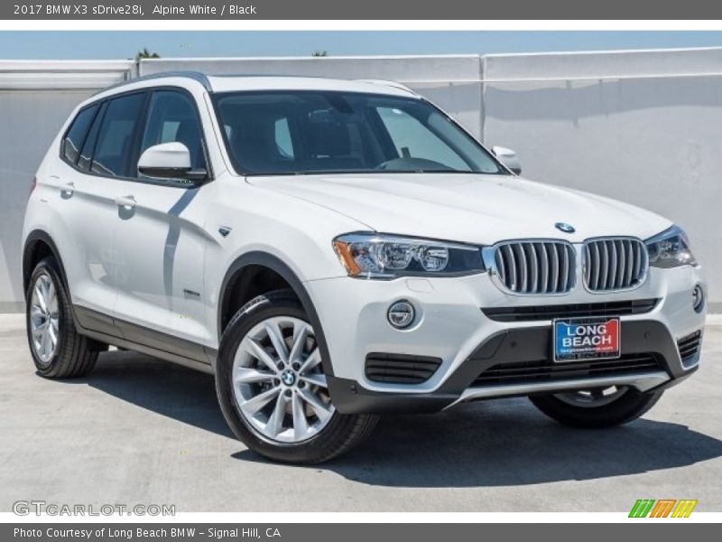 Alpine White / Black 2017 BMW X3 sDrive28i