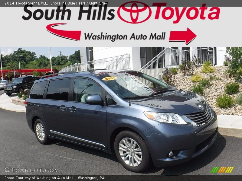Shoreline Blue Pearl / Light Gray 2014 Toyota Sienna XLE