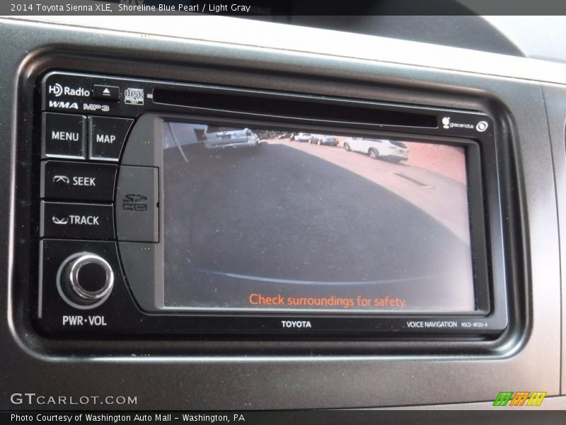 Shoreline Blue Pearl / Light Gray 2014 Toyota Sienna XLE