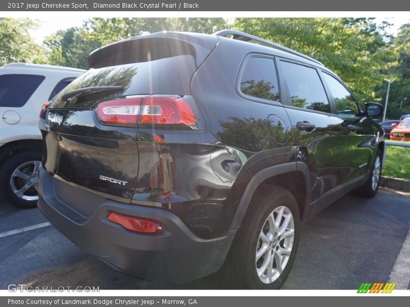 Diamond Black Crystal Pearl / Black 2017 Jeep Cherokee Sport