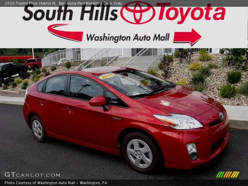 Barcelona Red Metallic / Dark Gray 2010 Toyota Prius Hybrid III