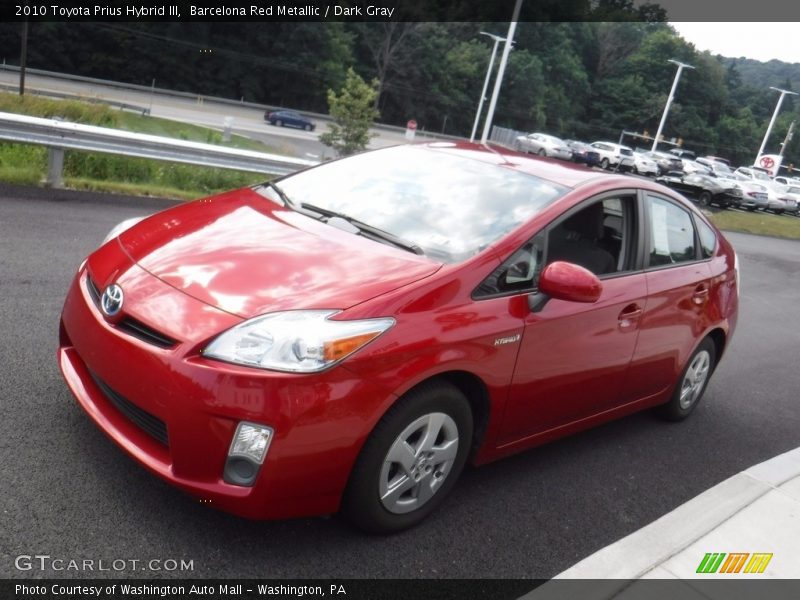Barcelona Red Metallic / Dark Gray 2010 Toyota Prius Hybrid III