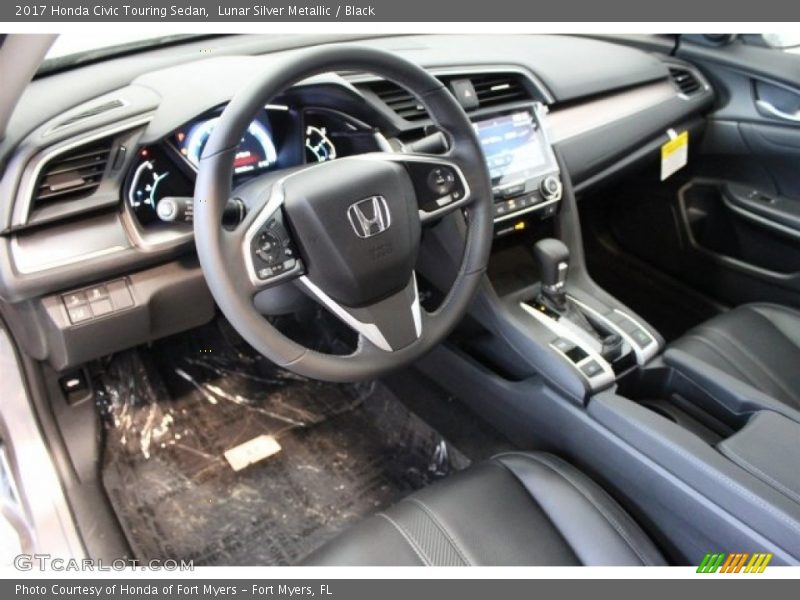 Lunar Silver Metallic / Black 2017 Honda Civic Touring Sedan