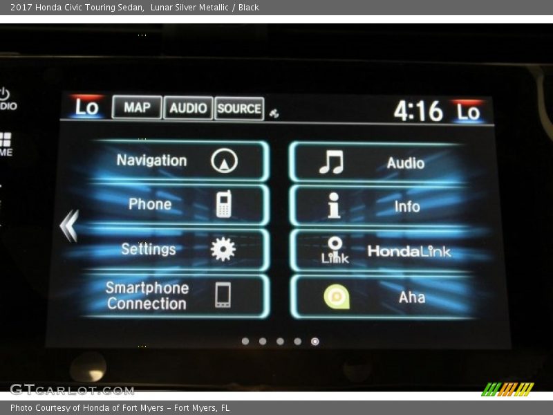 Lunar Silver Metallic / Black 2017 Honda Civic Touring Sedan