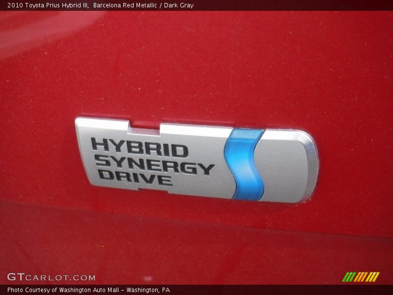 Barcelona Red Metallic / Dark Gray 2010 Toyota Prius Hybrid III