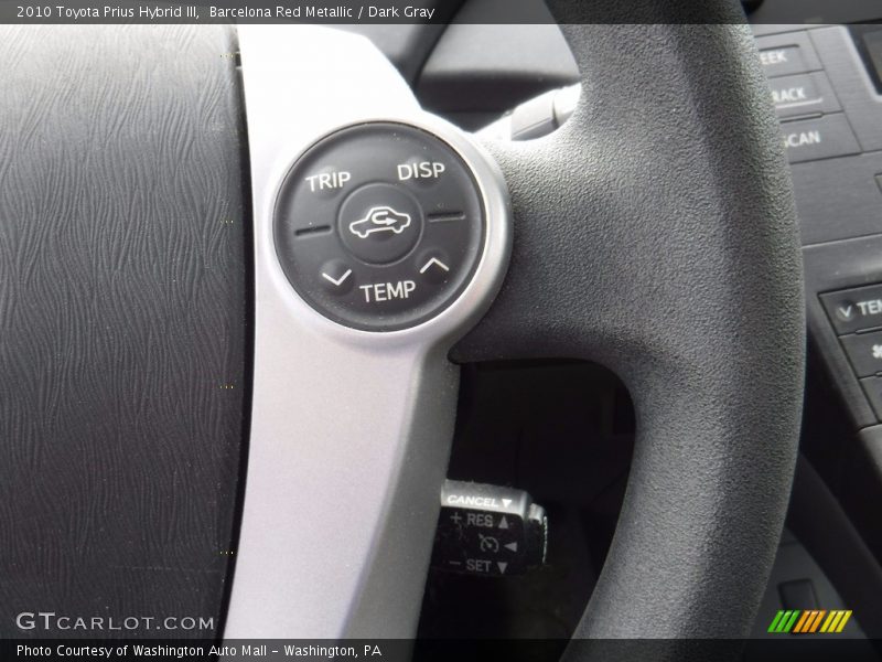 Barcelona Red Metallic / Dark Gray 2010 Toyota Prius Hybrid III