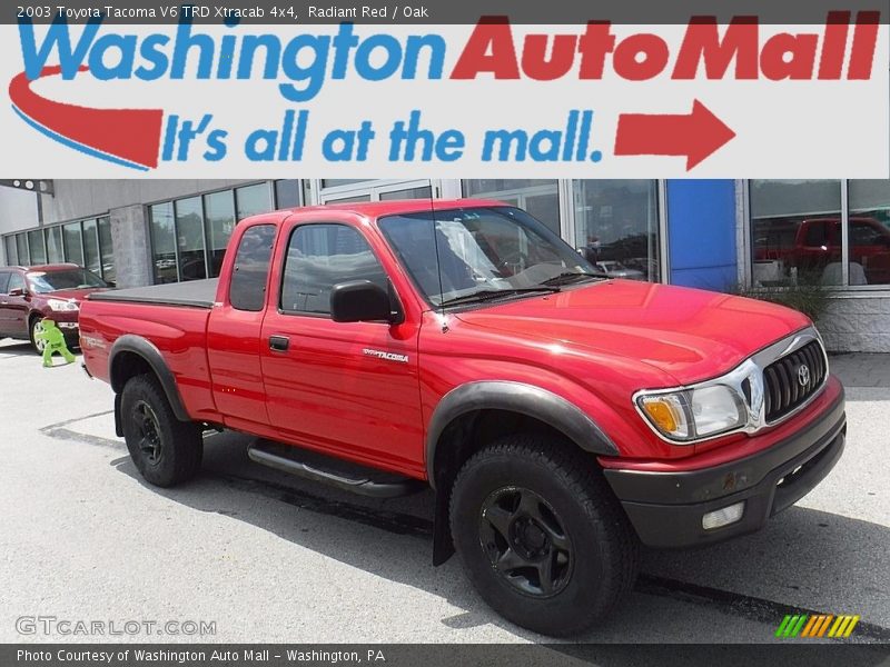 Radiant Red / Oak 2003 Toyota Tacoma V6 TRD Xtracab 4x4
