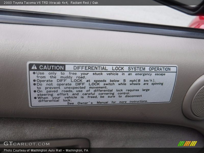 Radiant Red / Oak 2003 Toyota Tacoma V6 TRD Xtracab 4x4