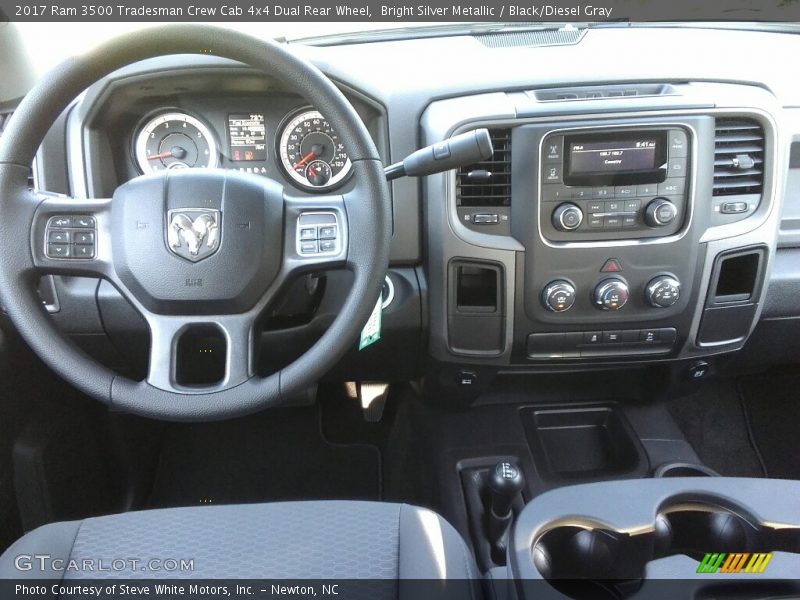 Bright Silver Metallic / Black/Diesel Gray 2017 Ram 3500 Tradesman Crew Cab 4x4 Dual Rear Wheel