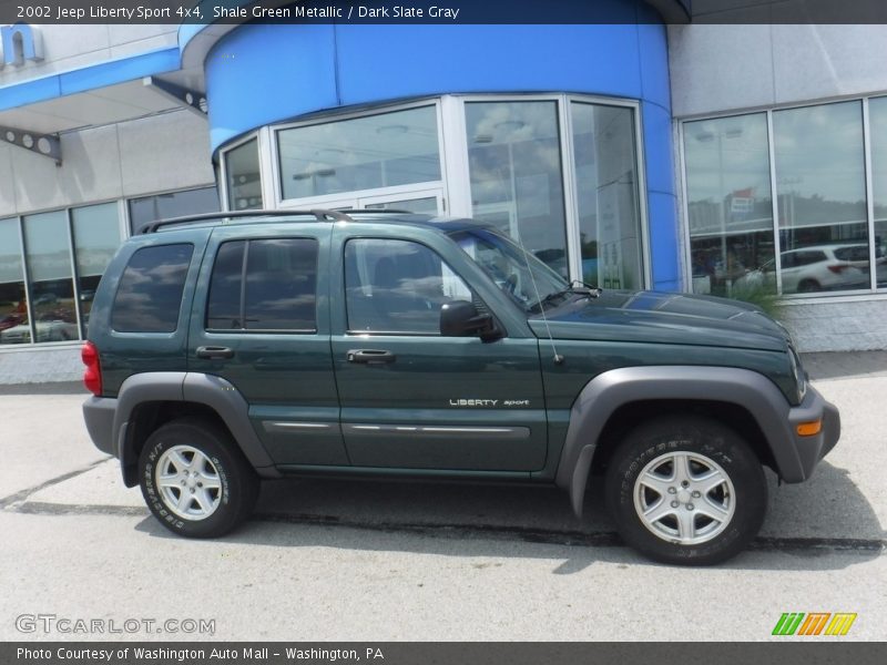 Shale Green Metallic / Dark Slate Gray 2002 Jeep Liberty Sport 4x4