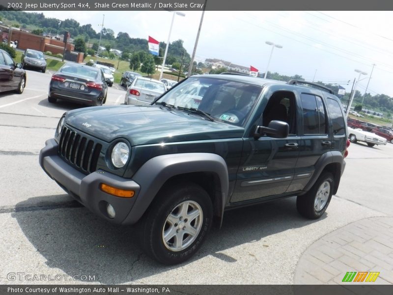 Shale Green Metallic / Dark Slate Gray 2002 Jeep Liberty Sport 4x4