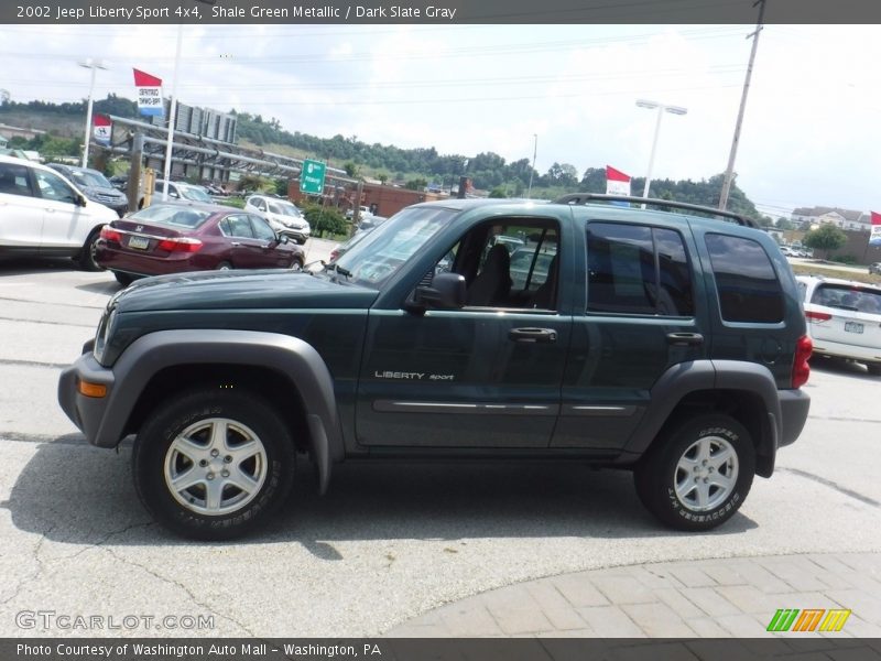 Shale Green Metallic / Dark Slate Gray 2002 Jeep Liberty Sport 4x4
