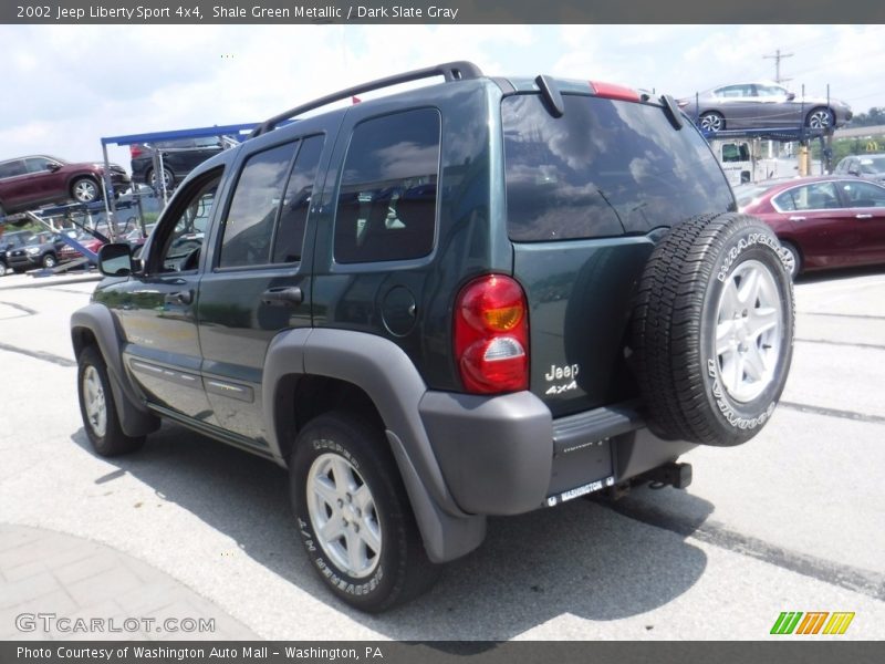 Shale Green Metallic / Dark Slate Gray 2002 Jeep Liberty Sport 4x4