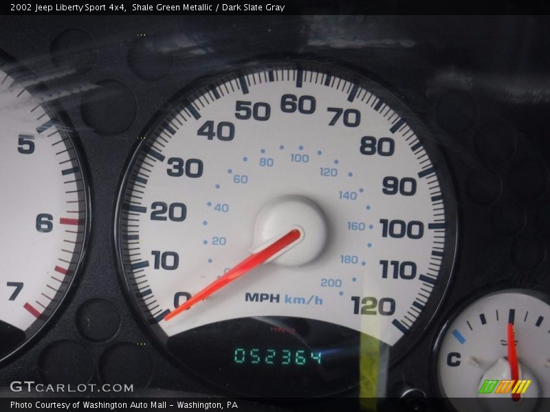 Shale Green Metallic / Dark Slate Gray 2002 Jeep Liberty Sport 4x4