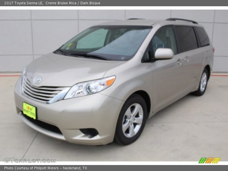 Creme Brulee Mica / Dark Bisque 2017 Toyota Sienna LE