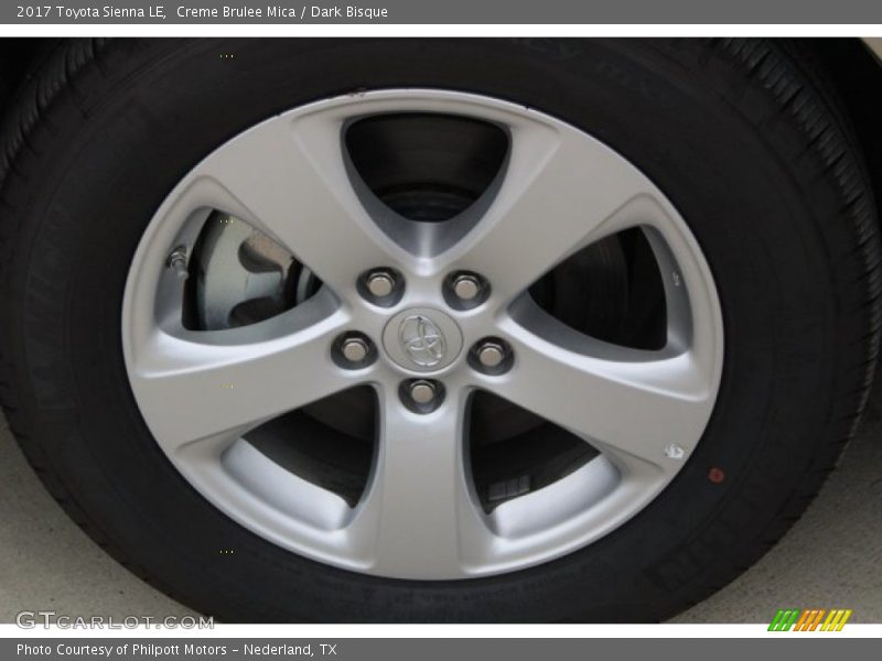 Creme Brulee Mica / Dark Bisque 2017 Toyota Sienna LE