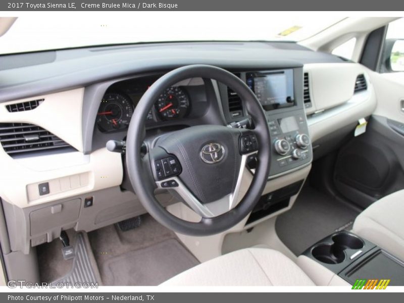 Creme Brulee Mica / Dark Bisque 2017 Toyota Sienna LE