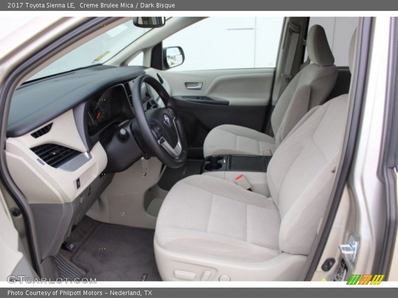 Creme Brulee Mica / Dark Bisque 2017 Toyota Sienna LE