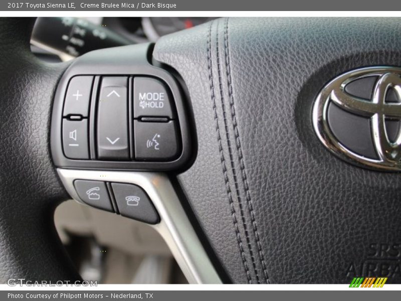 Creme Brulee Mica / Dark Bisque 2017 Toyota Sienna LE