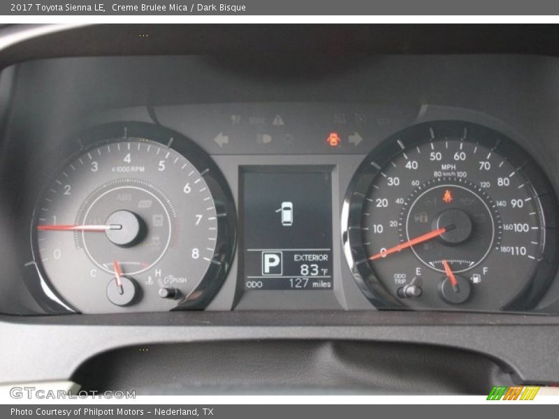 Creme Brulee Mica / Dark Bisque 2017 Toyota Sienna LE