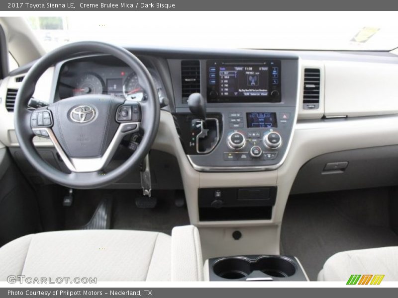 Creme Brulee Mica / Dark Bisque 2017 Toyota Sienna LE