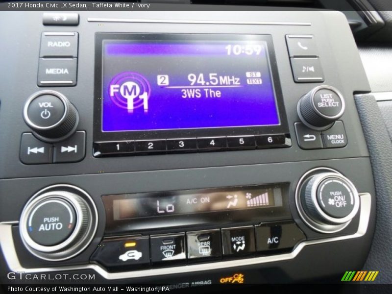 Taffeta White / Ivory 2017 Honda Civic LX Sedan