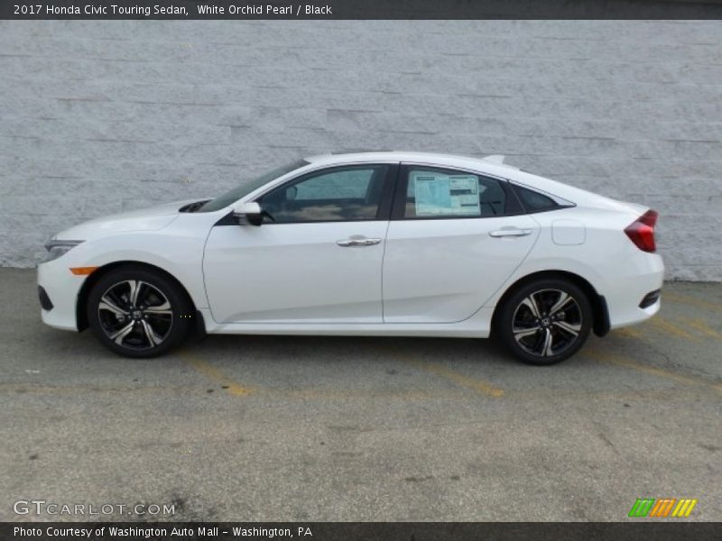 White Orchid Pearl / Black 2017 Honda Civic Touring Sedan