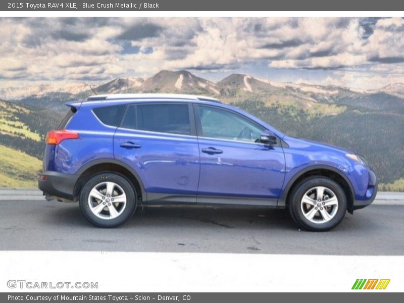 Blue Crush Metallic / Black 2015 Toyota RAV4 XLE