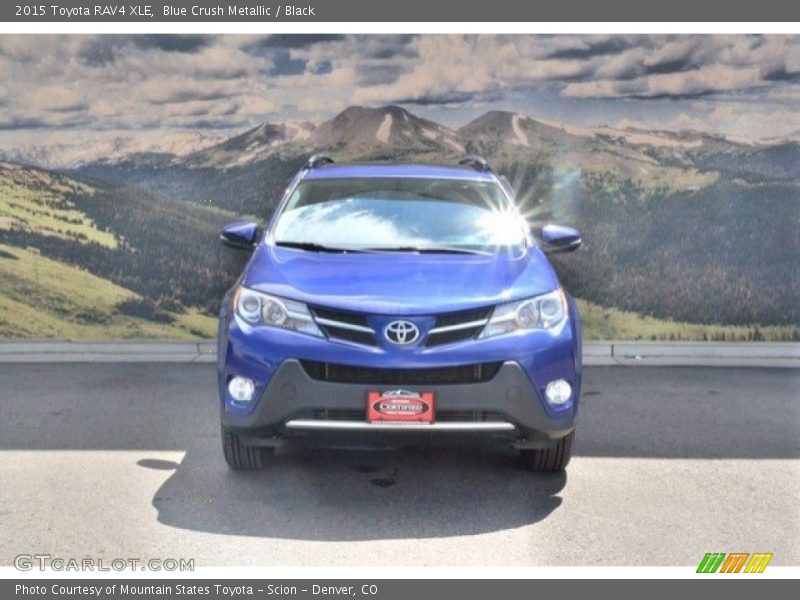 Blue Crush Metallic / Black 2015 Toyota RAV4 XLE