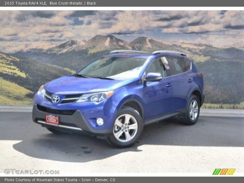 Blue Crush Metallic / Black 2015 Toyota RAV4 XLE