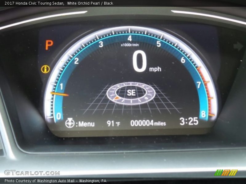 White Orchid Pearl / Black 2017 Honda Civic Touring Sedan