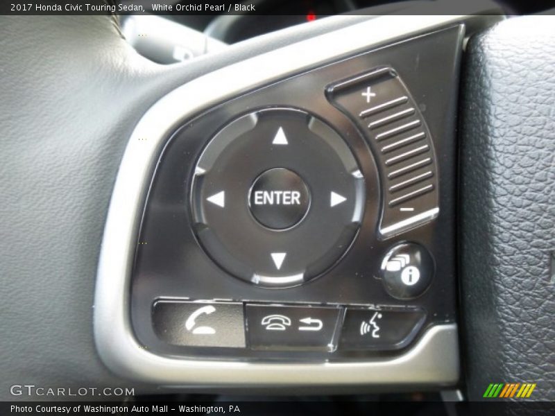 White Orchid Pearl / Black 2017 Honda Civic Touring Sedan
