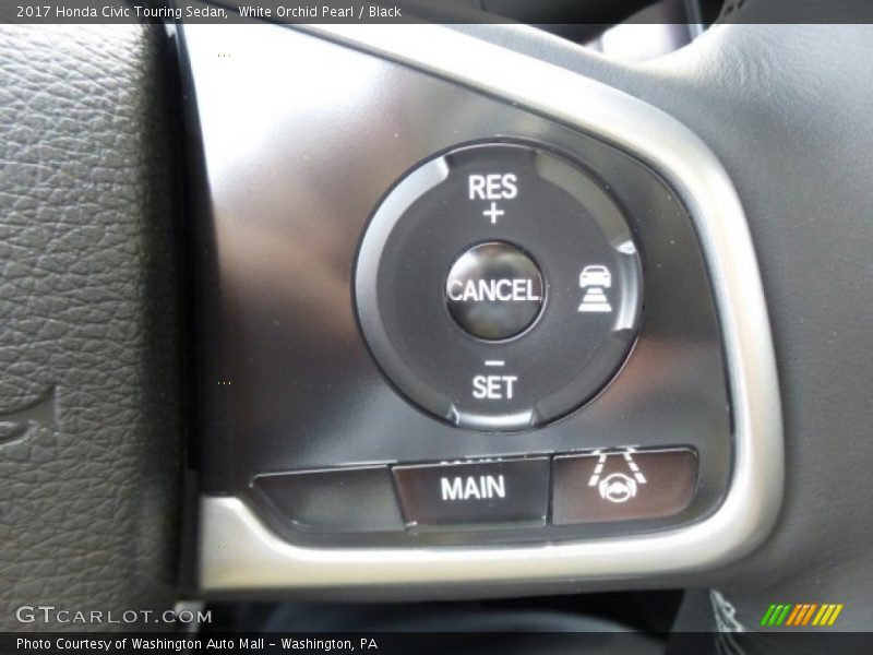 White Orchid Pearl / Black 2017 Honda Civic Touring Sedan