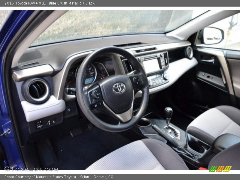 Blue Crush Metallic / Black 2015 Toyota RAV4 XLE